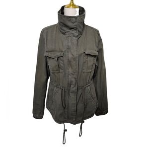 Old Navy Olive Green Zip and button down Turtleneck Jacket